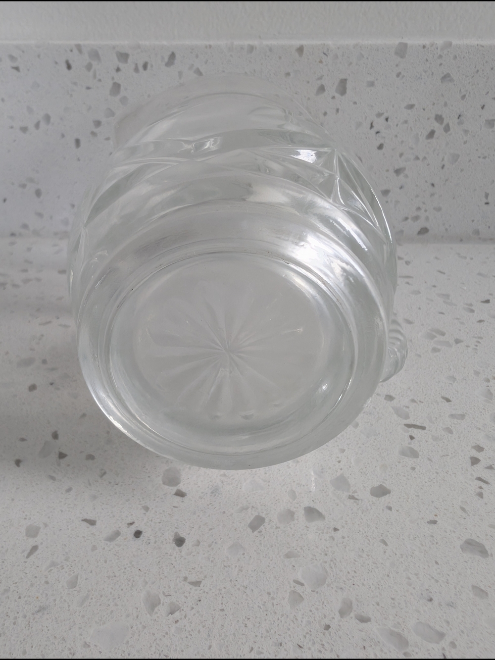 Vintage Clear Glass Star-Pattern Small Pitcher - Picture 4 of 6